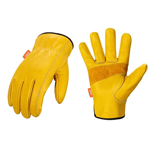 Fashionable Unlined Full Leather Work Gloves Relaxed