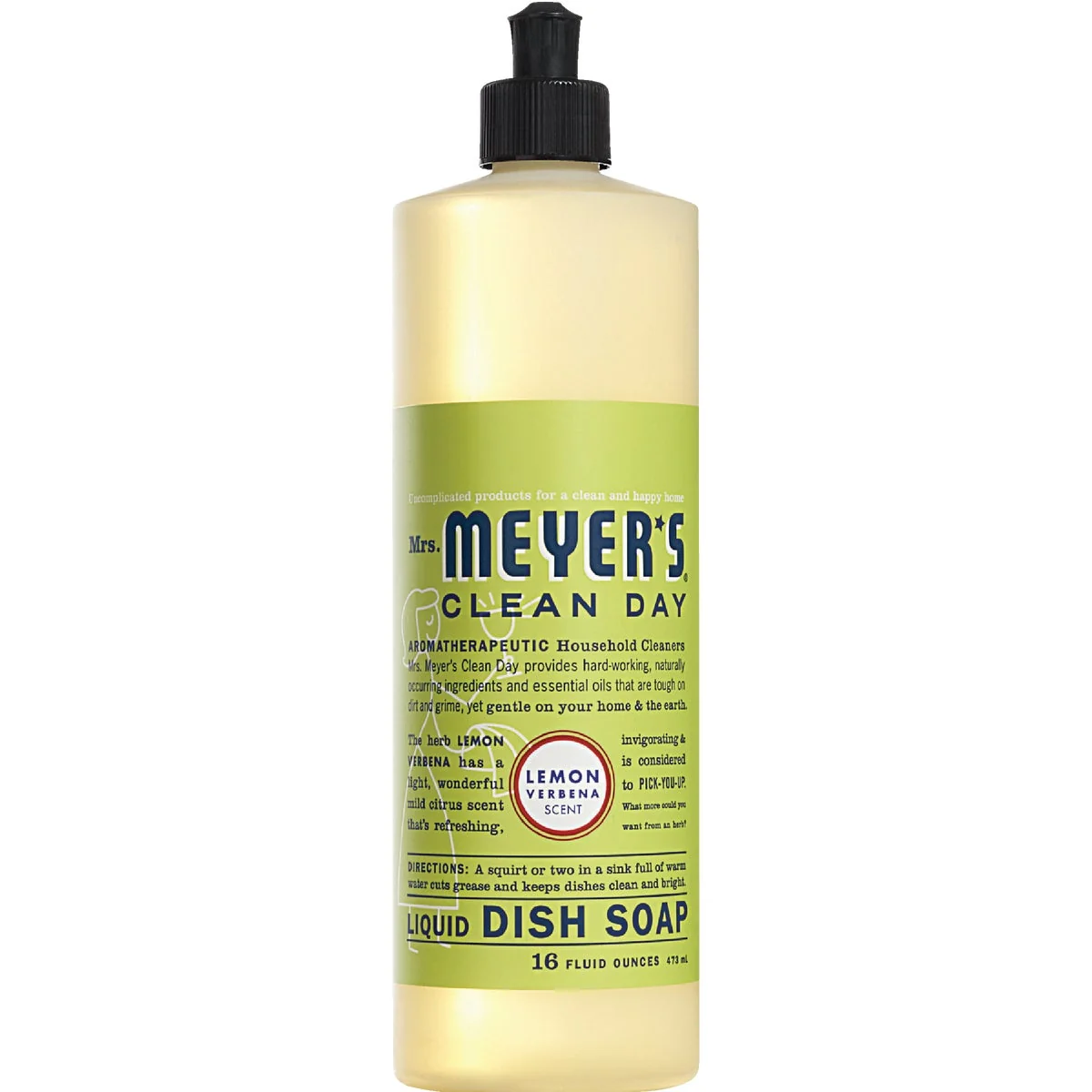 Fine Mrs. Meyer's Clean Day 16 Oz. Lemon Verbena Scent Liquid Dish Soap Relaxed