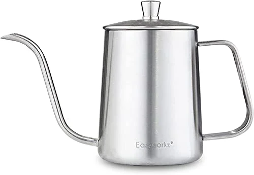 Fashionable Gage Gooseneck Pour Over Coffee Kettle 20 oz Stainless Steel Hand Drip Long Narrow Spout Smooth