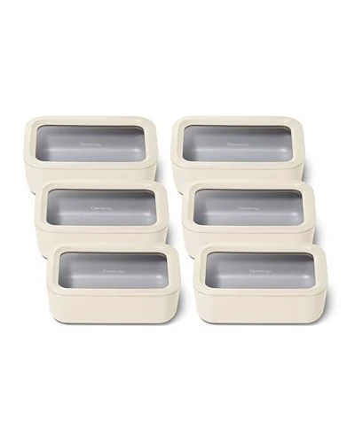 Clean 6 Piece Glass Food Storage Set with Lids 6 Count Comfortable