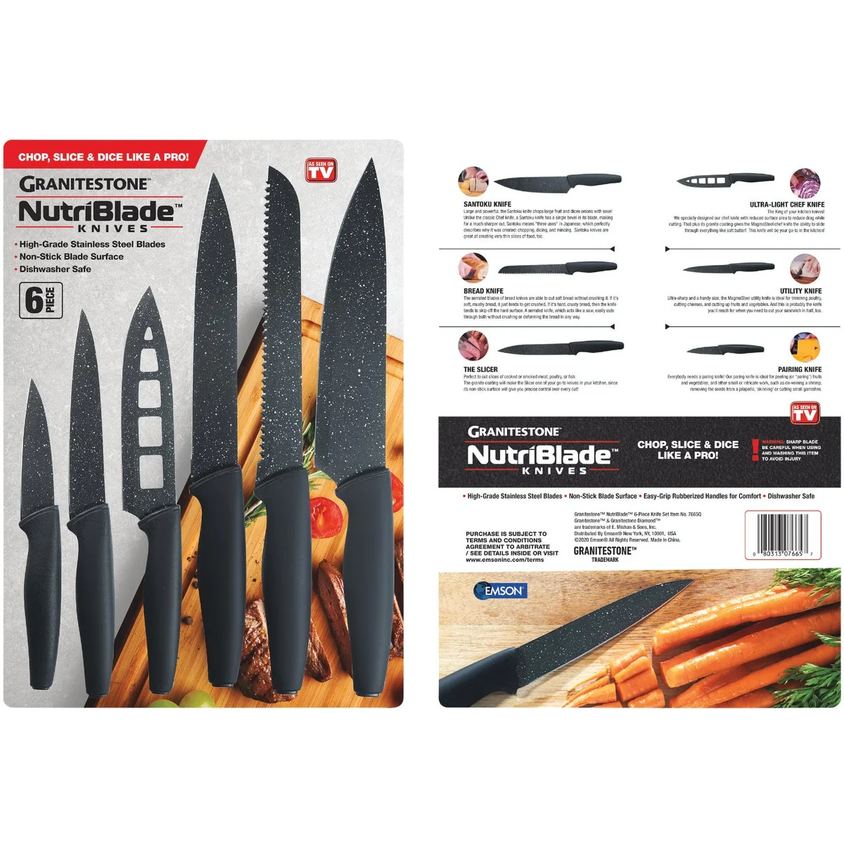 Soft GraniteStone NutriBlade Knife Set 6-Piece Organic