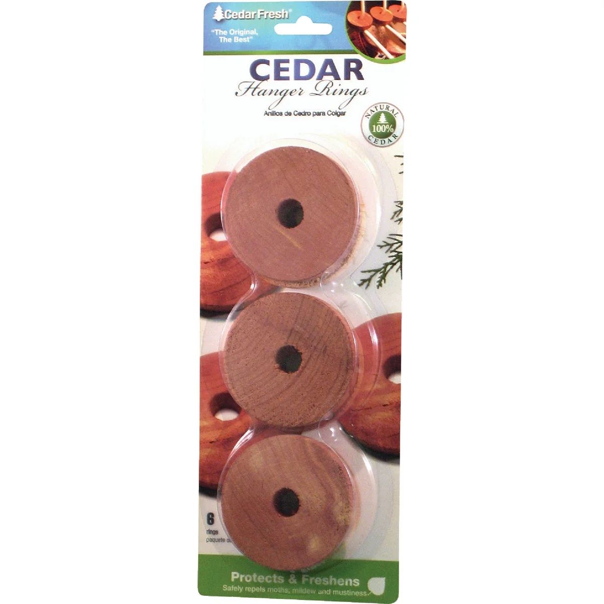 Excellent Cedar Fresh .375 In. H. x 2 In. Dia. Cedar Hanger Rings 6-Pack Prestigious