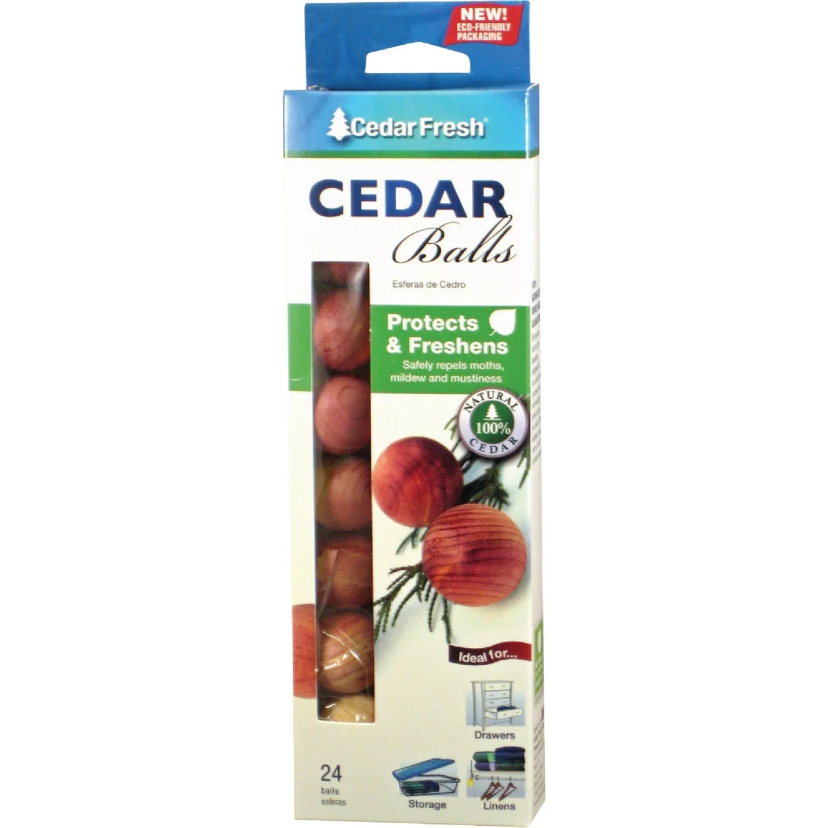 Optimized Cedar Fresh Cedar Wood Cedar Balls 24-Pack Artisan