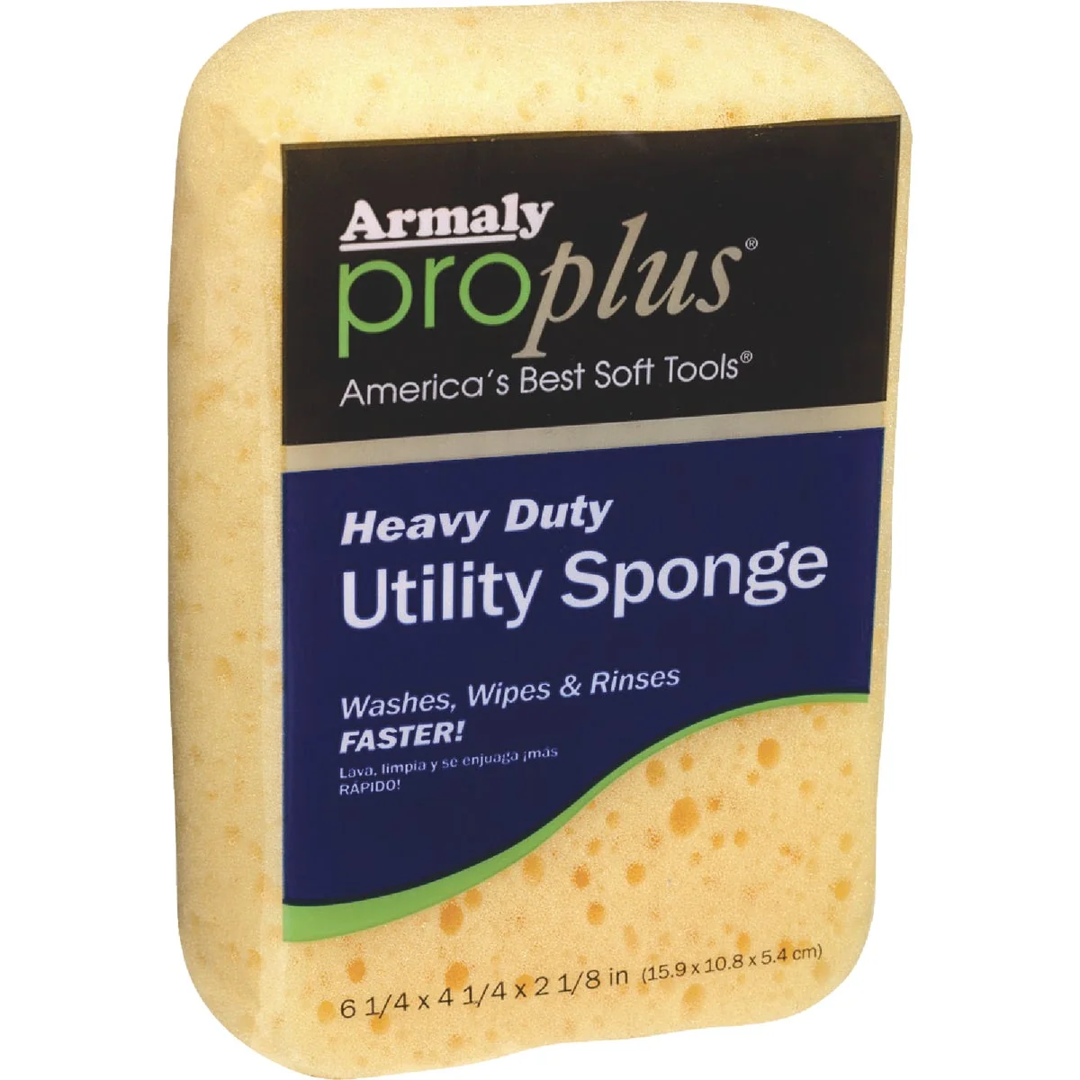 Premium Armaly ProPlus 6.25 In. x 4.25 In. Yellow Heavy Duty Sponge Professional