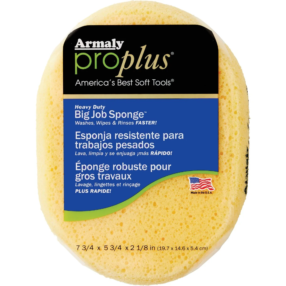 Outstanding Armaly ProPlus 7.75 In. x 5.75 In. Yellow Heavy Duty Sponge Safe