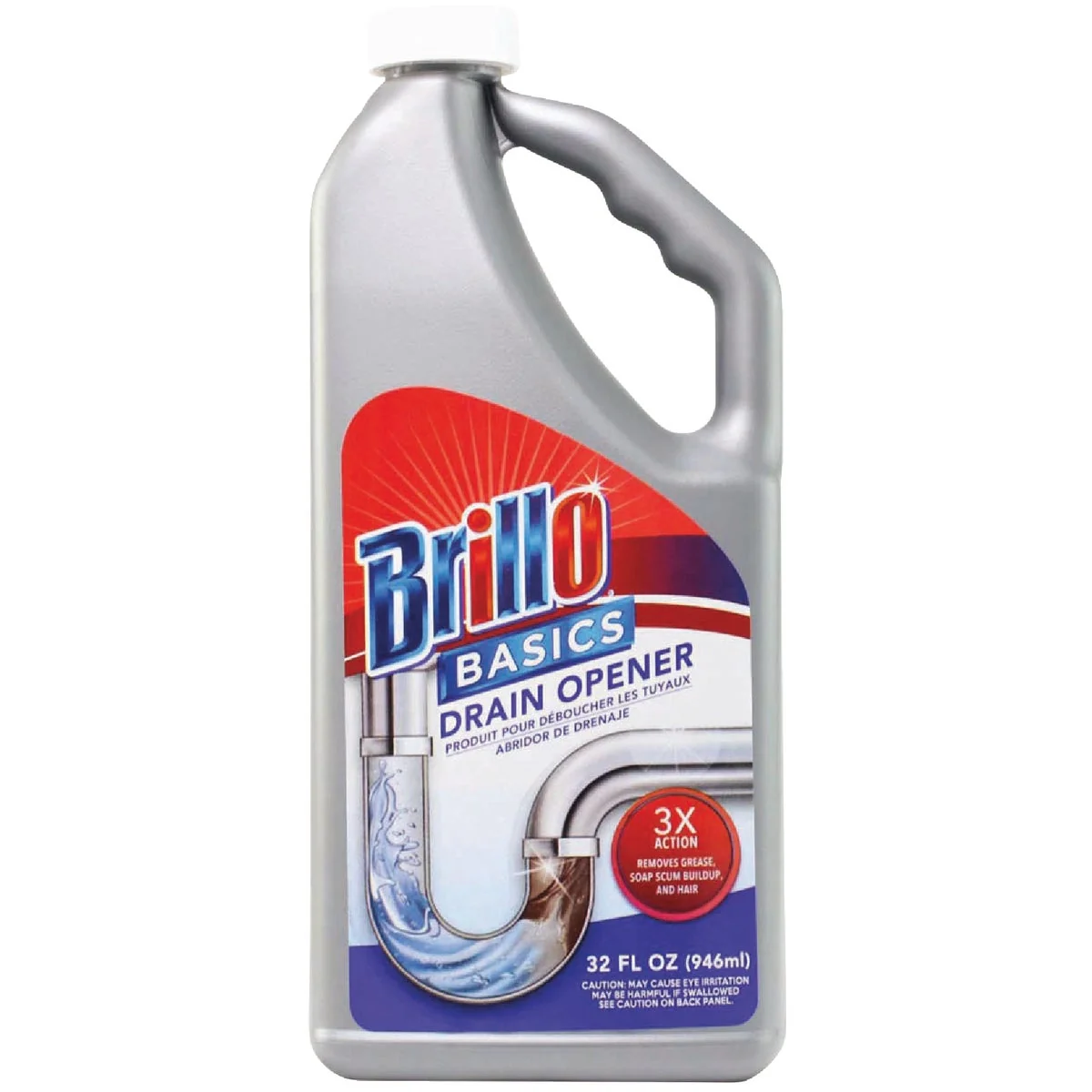 Prestigious Brillo Basics 32 Oz. Liquid Drain Opener Advanced
