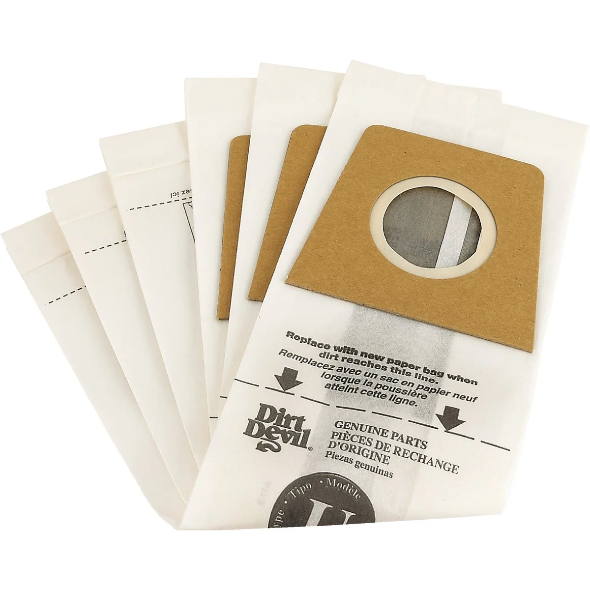 Recyclable Dirt Devil Type U Standard Vacuum Bag 3-Pack Prestigious