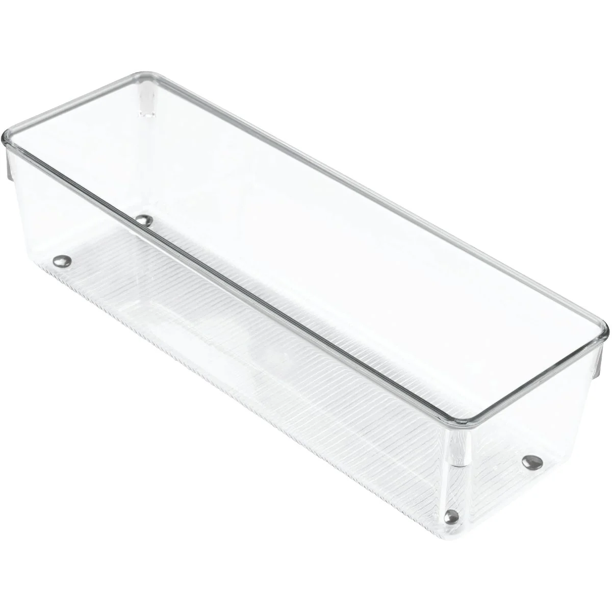 Fashionable iDesign Linus 4 In. W. x 12 In. L. x 3 In. D. Clear Drawer Organizer Tray Efficient