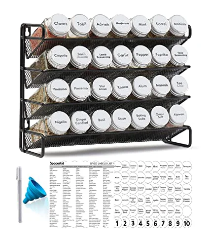 Effective Spice Rack Organizer with 28 Spice Jars 28 Count Efficient