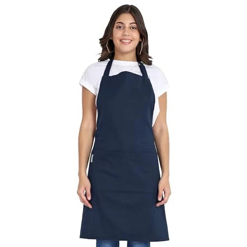Classic Chef Aprons Recycled Cotton Kitchen Apron with an Adjustable Neck with Long Ties Original Design