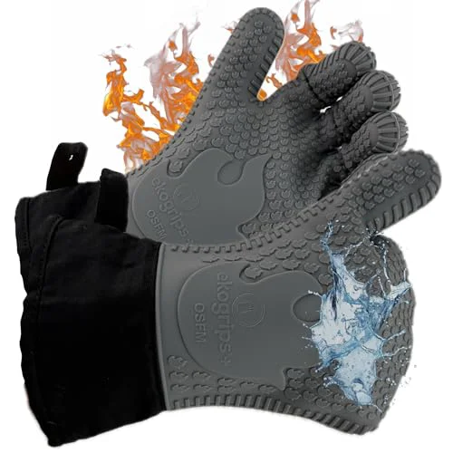 Stylish Ekogrips® Oven Gloves with Fingers 2 Count Eco-Friendly