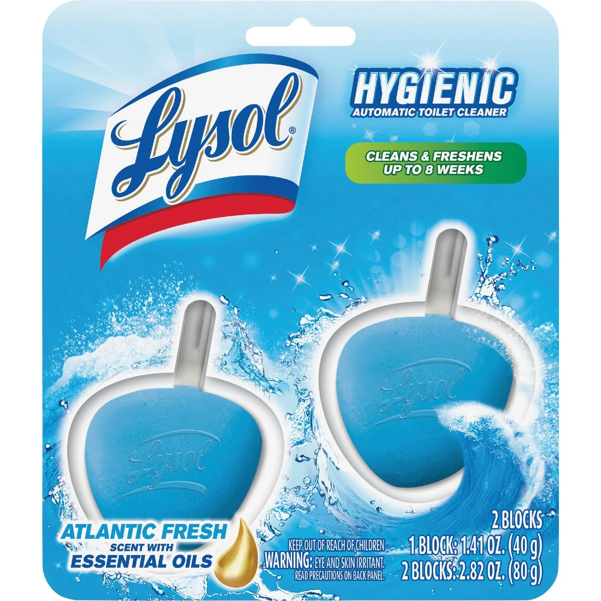 Secure Lysol Atlantic Fresh Scent Complete Clean Automatic Toilet Bowl Cleaner 2-Pack Versatile