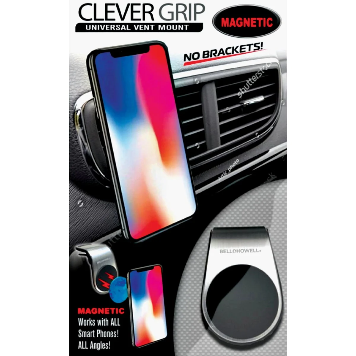 Lightweight Bell Howell Clever Grip Vent Mount Classic
