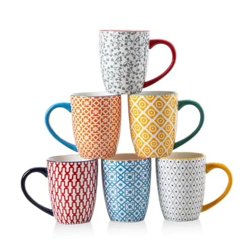 Original 16 Oz Ceramic Coffee Mugs Set of 6 6 Count High-Grade