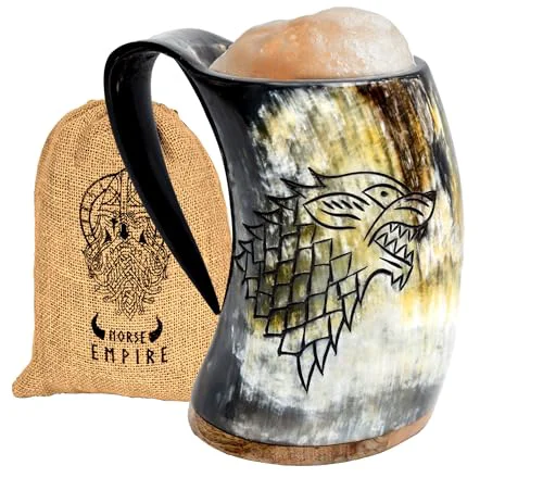 Clean Viking Drinking Fenrir Engraving Horn Mug Breathable