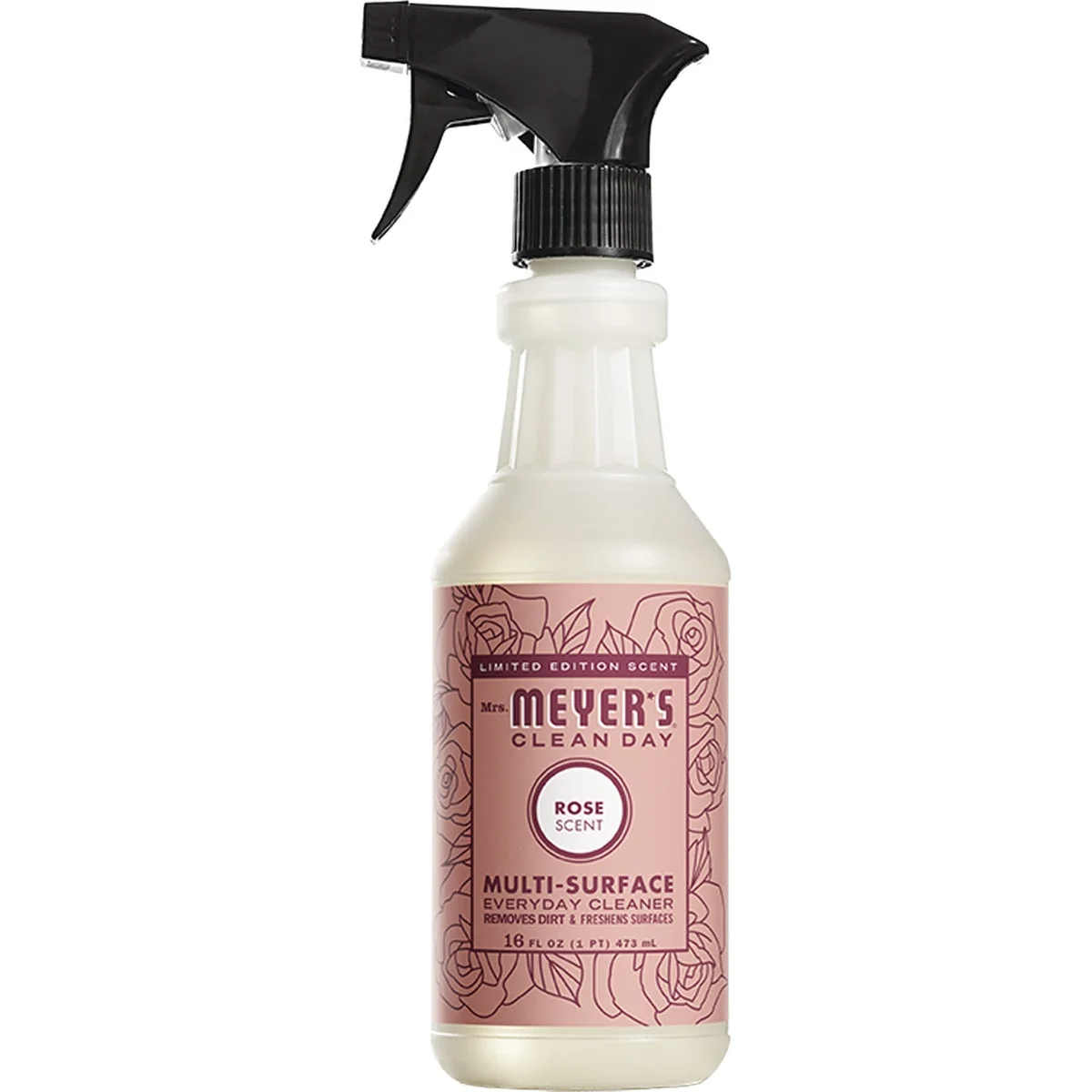 Powerful Mrs Meyer's Clean Day 16 Oz. Rose Multi-Surface Everyday Cleaner Green
