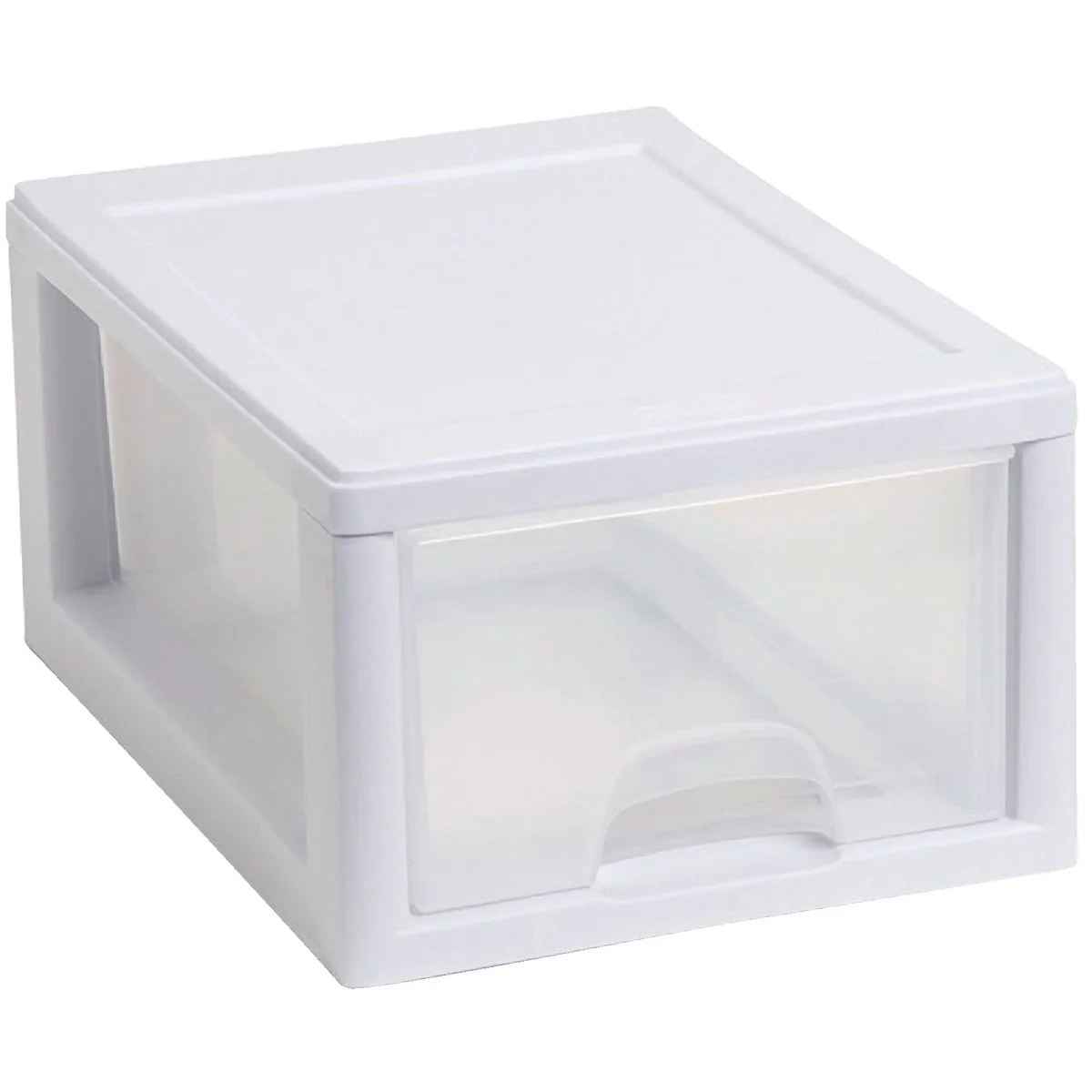 High-Performance Sterilite 8 In. x 6 In. x 12 In. 6 Quart White Stackable Storage Drawer Eco-Friendly
