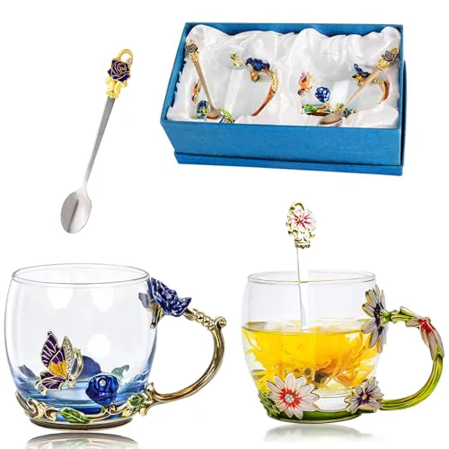 First-Class Tea Cup Glass Coffee Mugs 34.99 Count Authentic