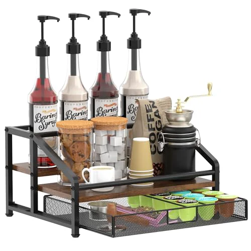 Pure Coffee Syrup Organizer Rack Reusable