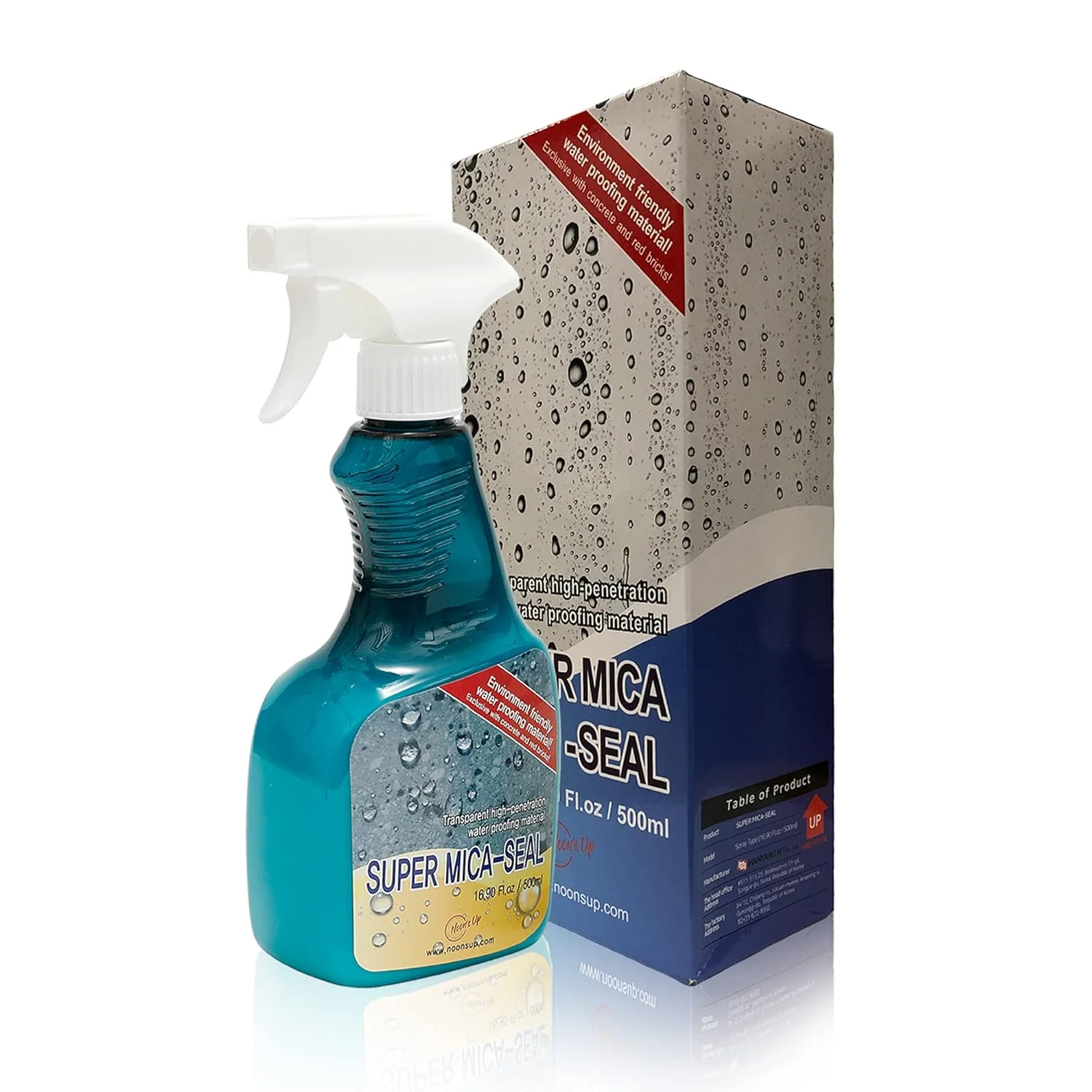 Premium NOON's UP Super Mica-Seal Waterproof Spray Greatly Penetrating Concrete Sealer Outdoor Waterproof Sealant Bird Bath Sealant Outdoor Cement Sealer Concrete Sealer Spray 16.90 Fl Oz. Quality