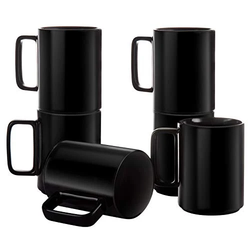 Advanced Large 15 Ounces Porcelain Coffee Mug Tea Mugs Set of 6 6 Count Premium