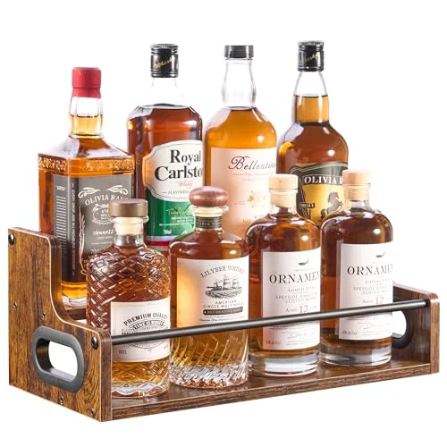 Responsible 2 Tier Liquor Bottle Display Shelf Lightweight