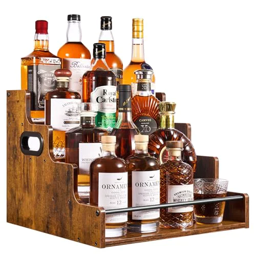 Proven 4 Tier Liquor Bottle Display Shelf Convenient
