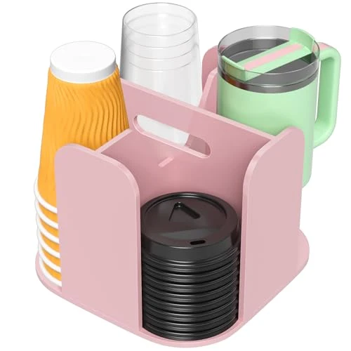 Powerful 4 Compartment Countertop Cup Dispenser Minimalist