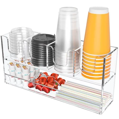 Effective 5 Compartment Cup Holder for Countertop Flexible