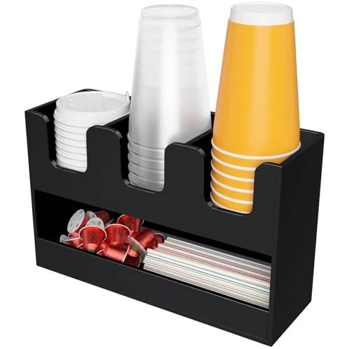Durable 4 Compartment Cup Holder for Countertop Expertly Made