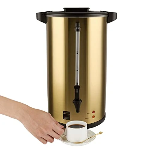 Detailed 75 Cup Coffee Urn 304 Electric Hot Coffee Dispenser Percolator 75 Count Natural