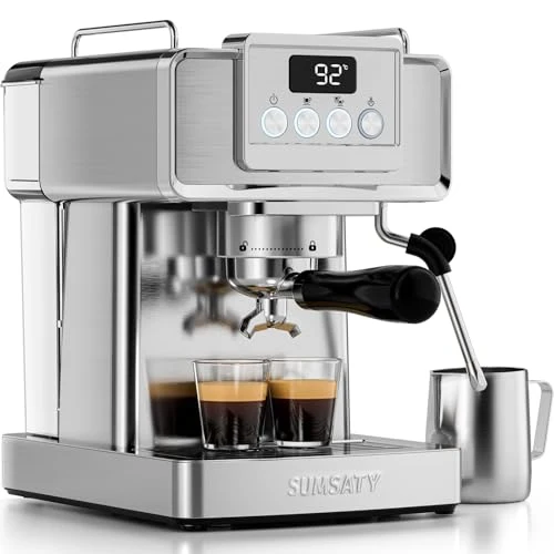 Superior 20 Bar Espresso Machine Stainless Steel with Powerful Milk Frother Top-Quality
