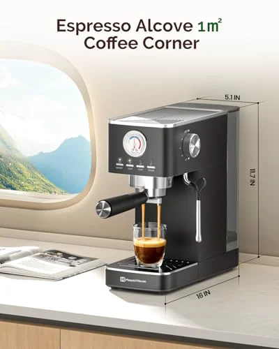 Expertly Made Espresso Machine 20 bar ULKA Pump Compact Espresso Machine with Built Functional