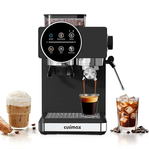 Safe Espresso Machine with Grinder Convenient