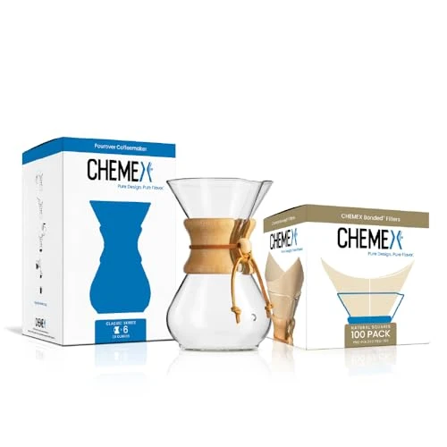 Unique Bundle - 6-Cup Classic Series - 100 ct Square Filters - Exclusive Packaging Natural