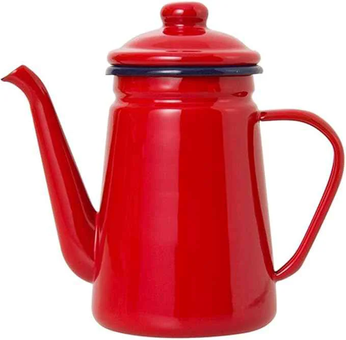 Responsible Grade Enamel Coffee Pot Pour Over Milk Water Jug Pitcher Barista Teapot Kettle For Gas Stove and Induction Cooker Functional