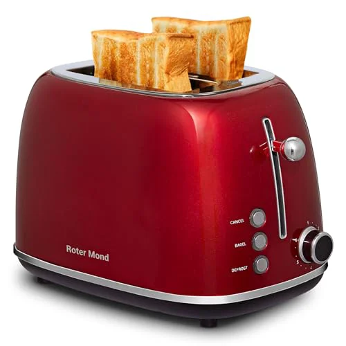 Elite 2 Slice Toaster Retro Stainless Steel with Bagel Flexible