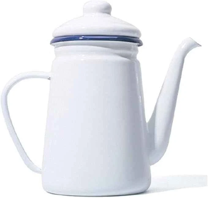 World-Class Grade Enamel Coffee Pot Pour Over Milk Water Jug Pitcher Barista Teapot Kettle For Gas Stove and Induction Cooker Fast