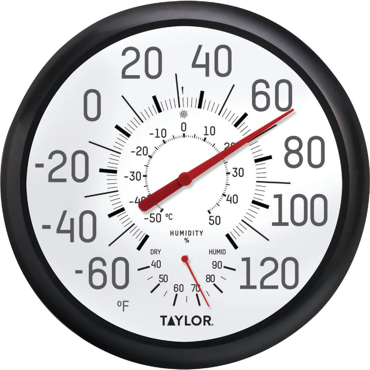 Original Design Taylor Fahrenheit Celsius Analog -60 To 120 F -50 to 50 C Hygrometer Thermometer Efficient