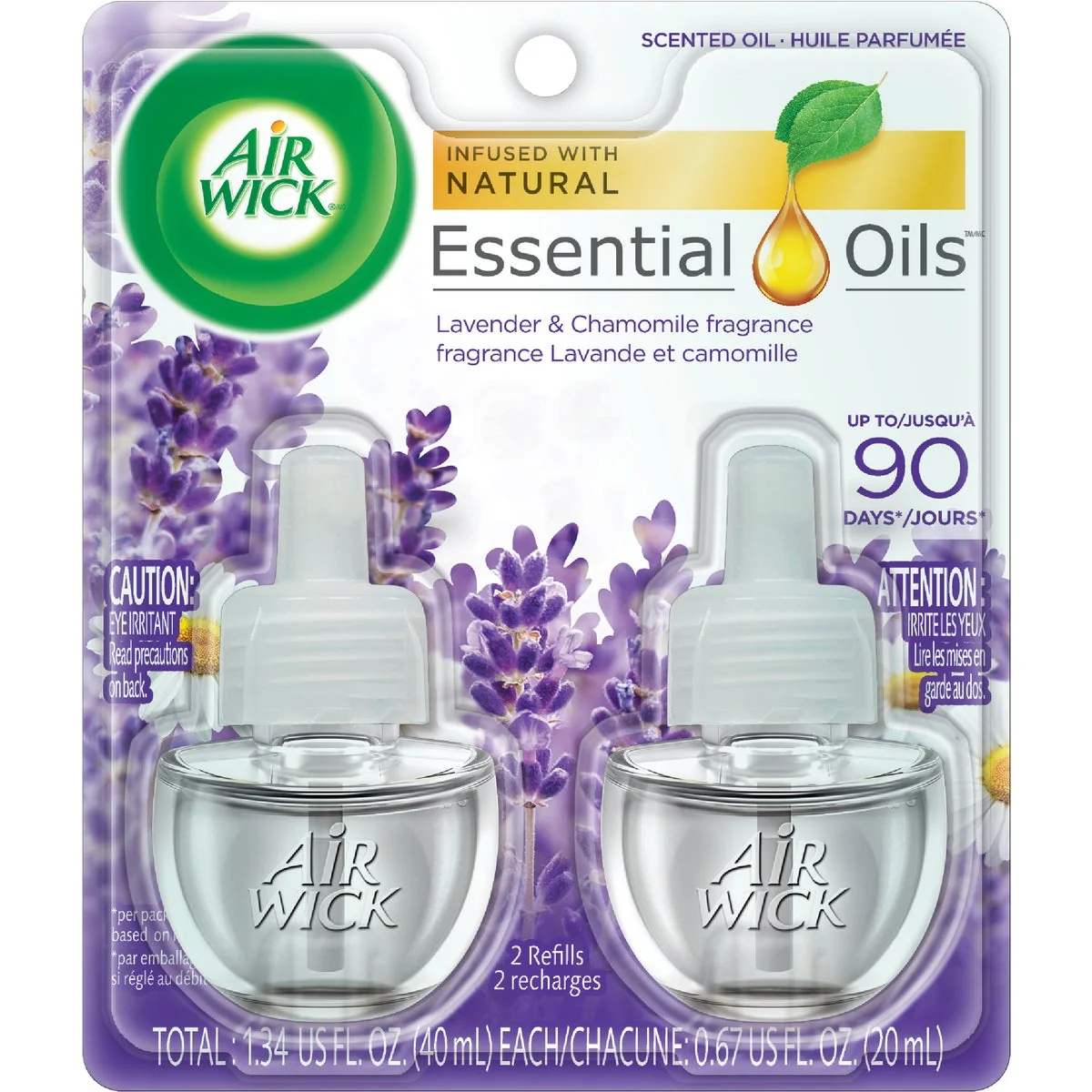 Certified Air Wick Lavender Chamomile Scented Oil Refill 2-Pack Original