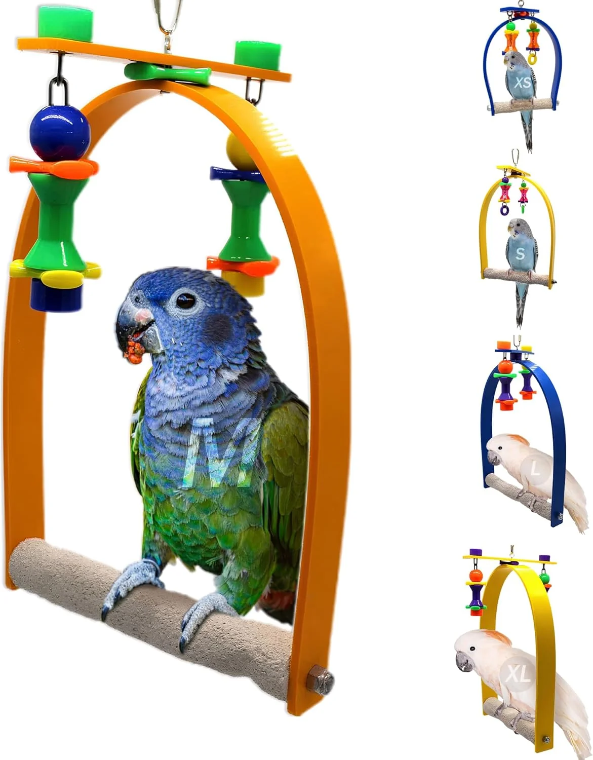 Carefully Designed Medium Whirly Bird - Cage Toy Stimulates Visual and Physical Activity - Safe Non-Toxic Cage Accessories for Medium Birds Authentic