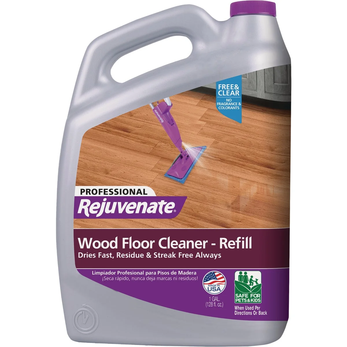 High-Performance Rejuvenate 128 Oz. Professional Wood Floor Cleaner Refill World-Class