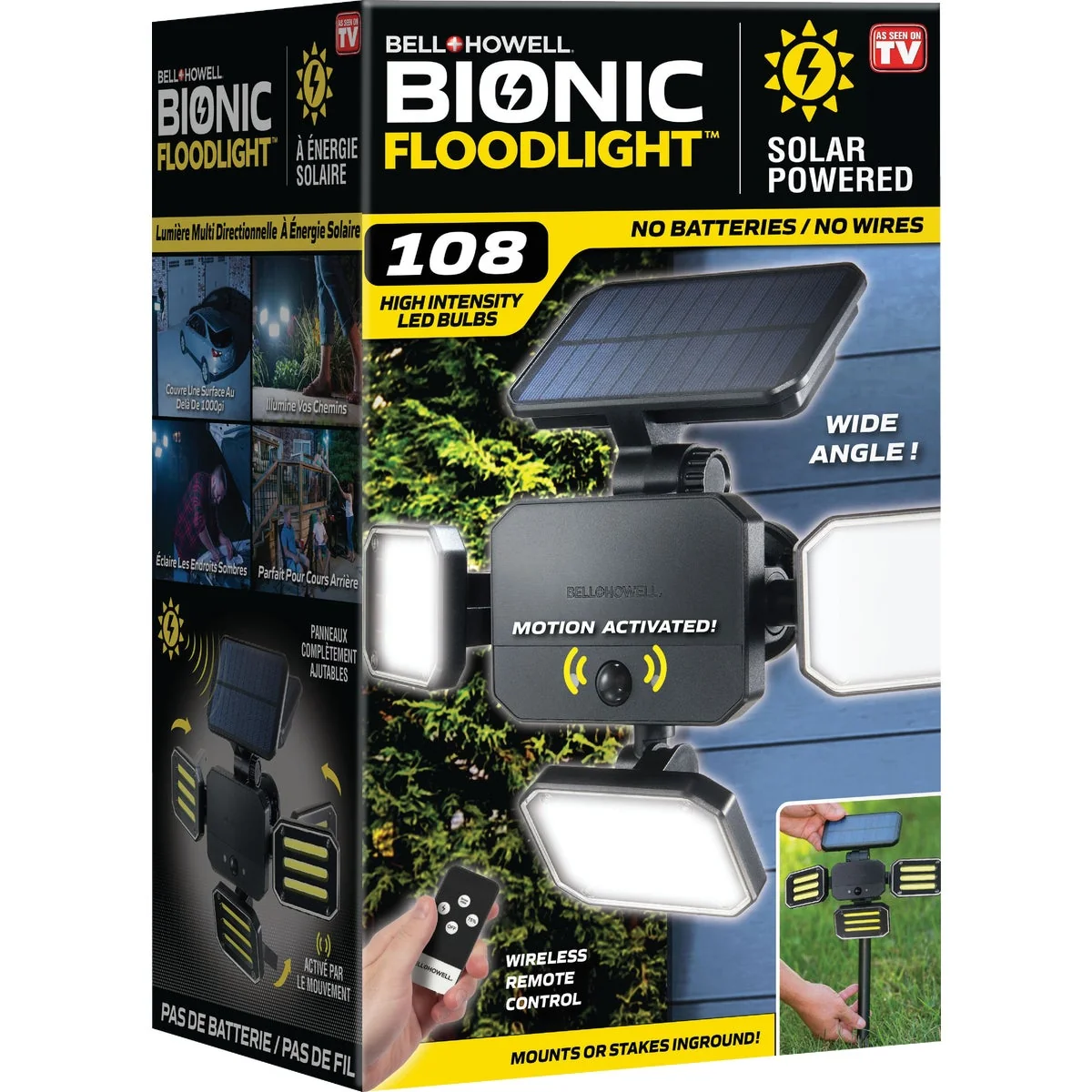 Luxury Bell Howell Bionic Motion Activated Solar Floodlight Classic
