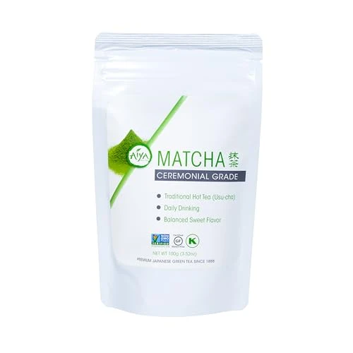 Natural Aiya Japanese Premium First Harvest Ceremonial Grade Matcha Green Tea Powder 3.5 Ounce Dependable
