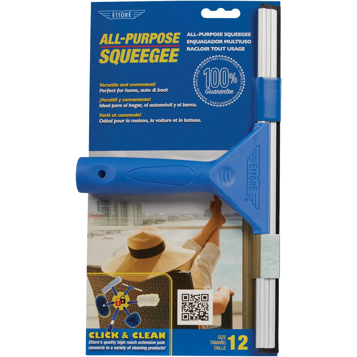 Certified Ettore All Purpose 12 In. Rubber Squeegee Luxury