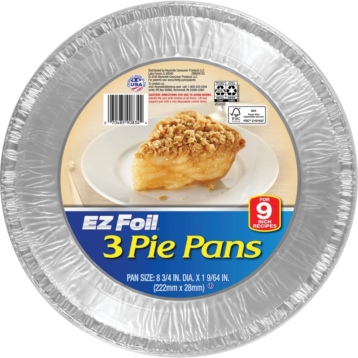 Comfortable EZ Foil 8-3 4 In. Deep Pie Pan 3-Count Authentic