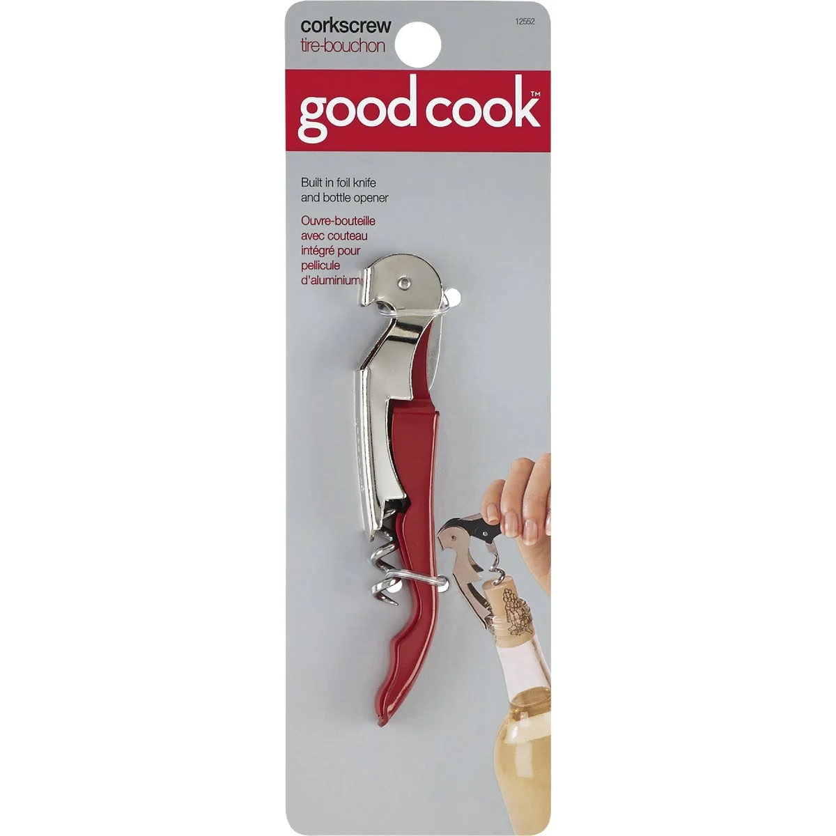 Elite Goodcook Waiter's Corkscrew Bottle Opener Easy-to-Use