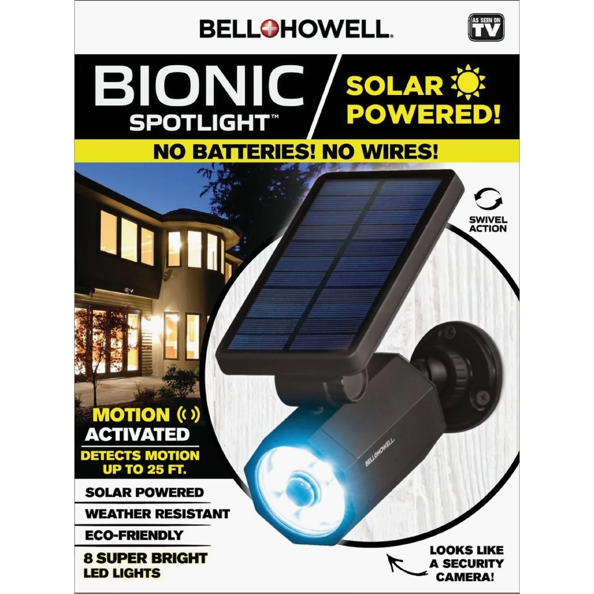 Unique Bell Howell Solar Powered Bionic Spotlight Versatile