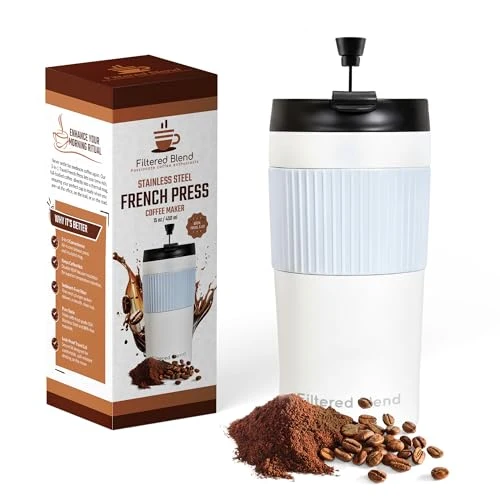 Minimalist 15oz Stainless Steel Travel French Press Elite