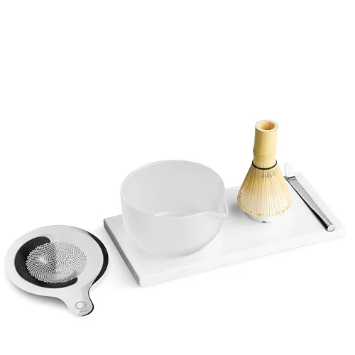 Refined Matcha Set 6-Piece Ceramic Matcha Bowl Kit with Display Tray Genuine